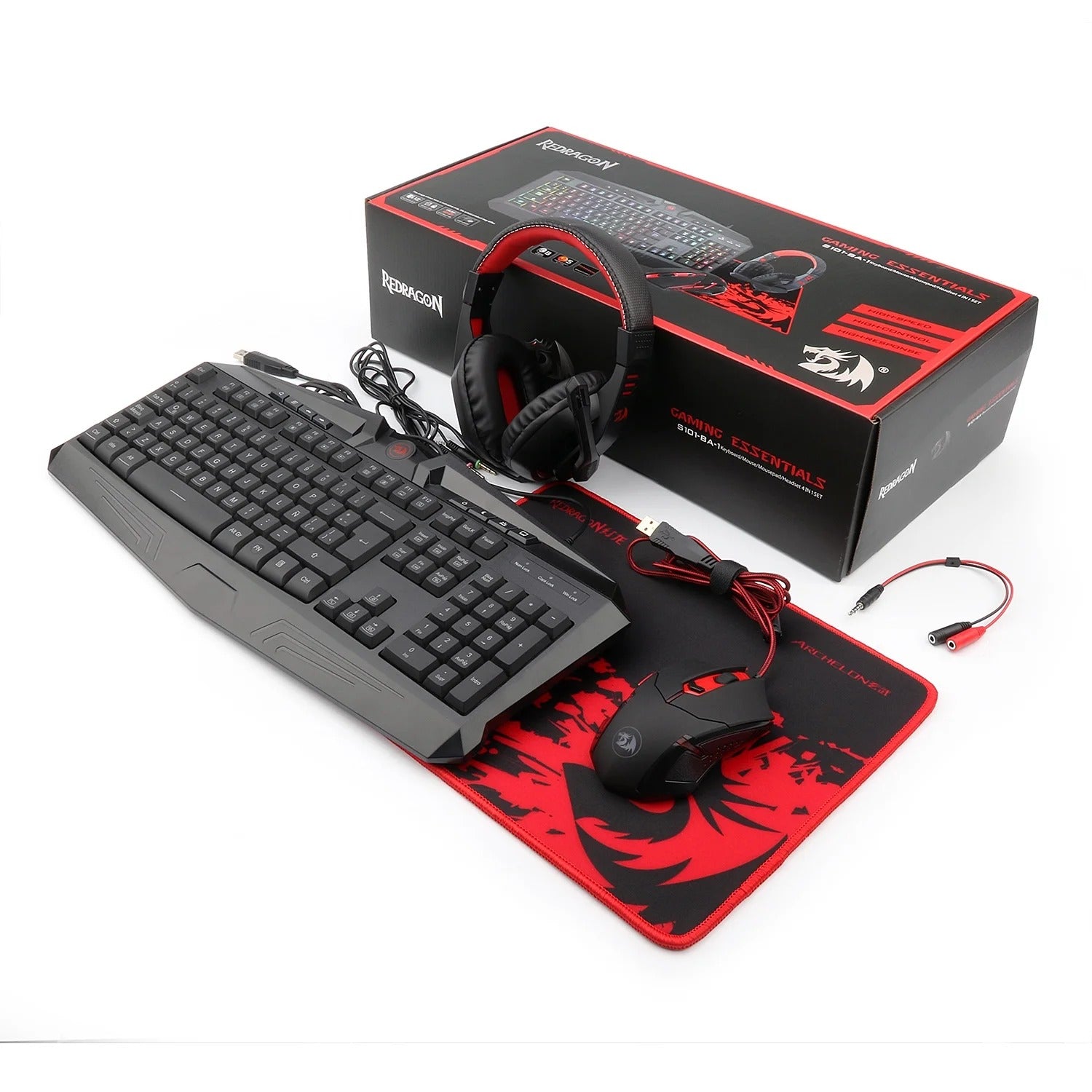 Combo Gamer Teclado, Mouse, Diadema y Pad