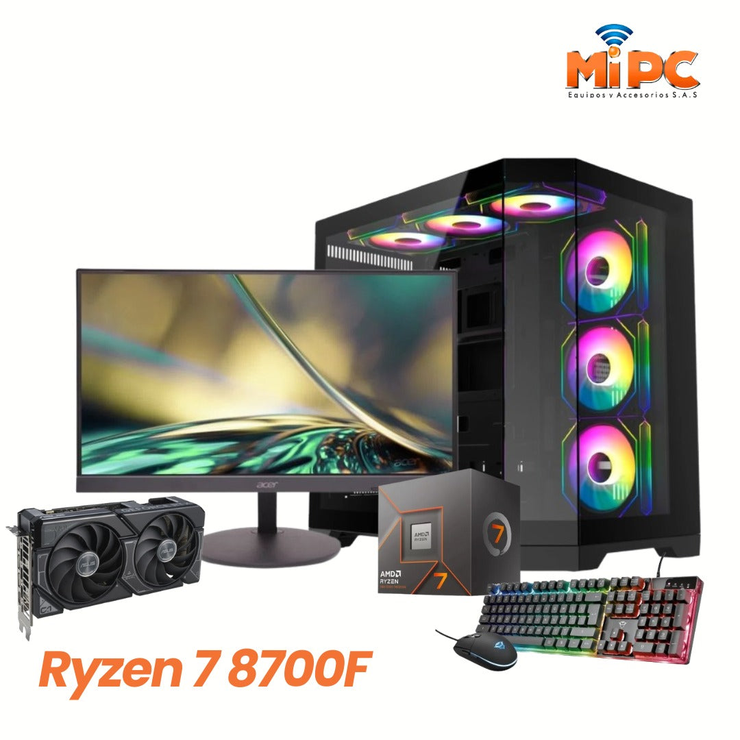 Combo Ryzen 7 8700F con 22" 100 Hz