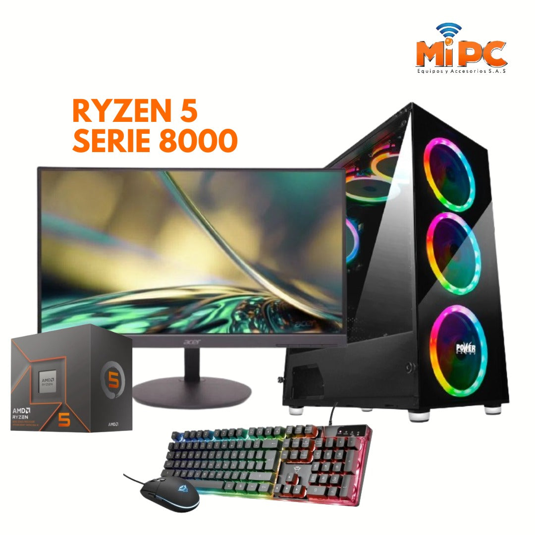 Computador Ryzen 5 8600G con Acer de 22" 100 Hz