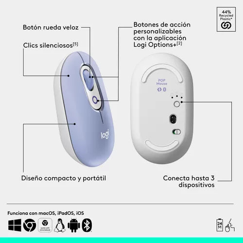 Combo Teclado y Mouse Logitech POP ICON